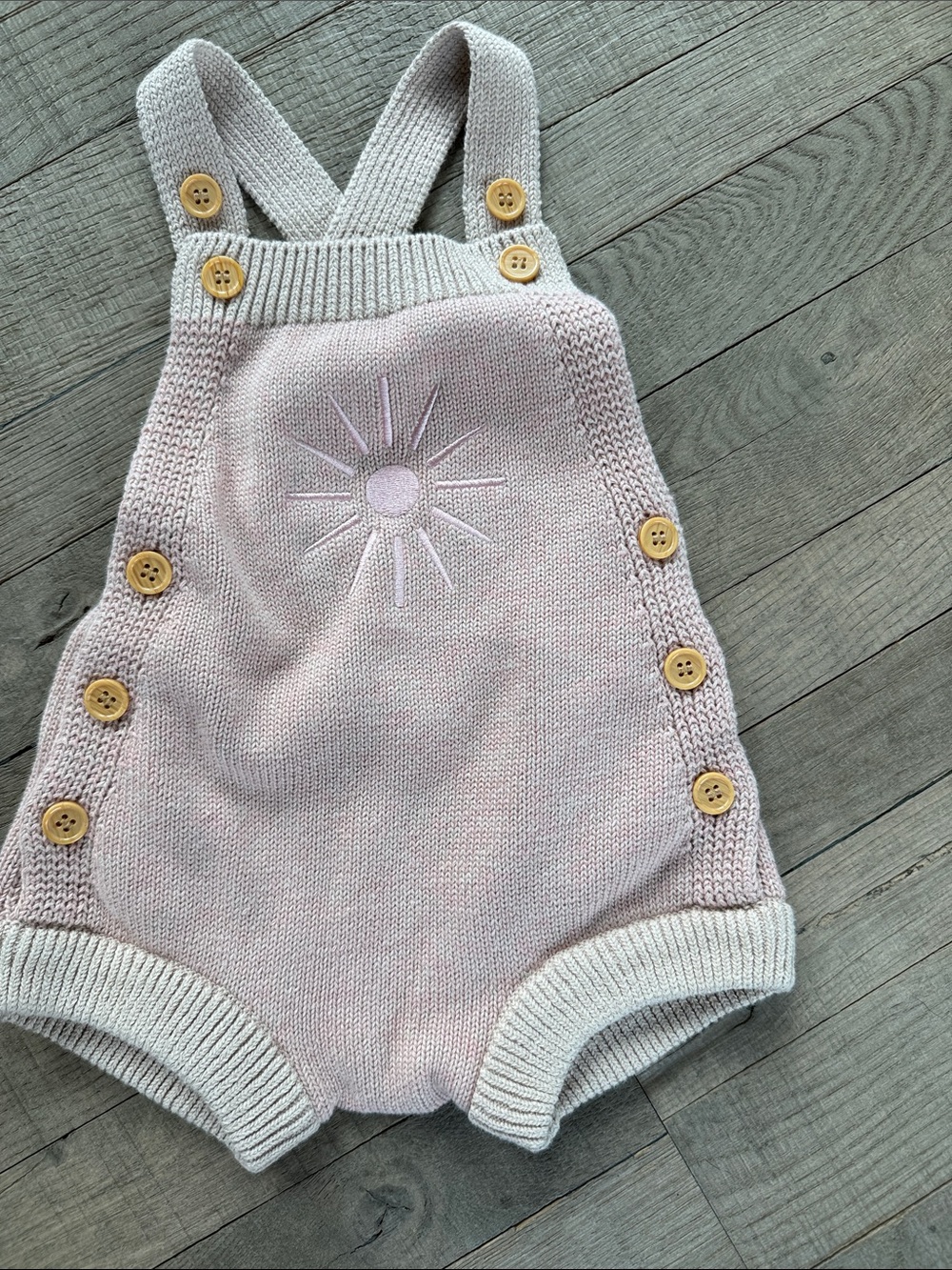 WYLD BUB Baby Knit Sun Romper - Pink